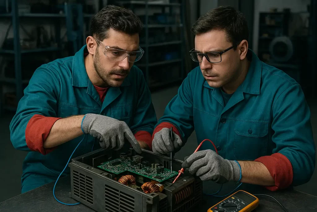 تعمیر اینورتر در یزد بدون ریسک | تست کامل، قطعه اورجینال، ضمانت 1 inverter repair in yazd 1